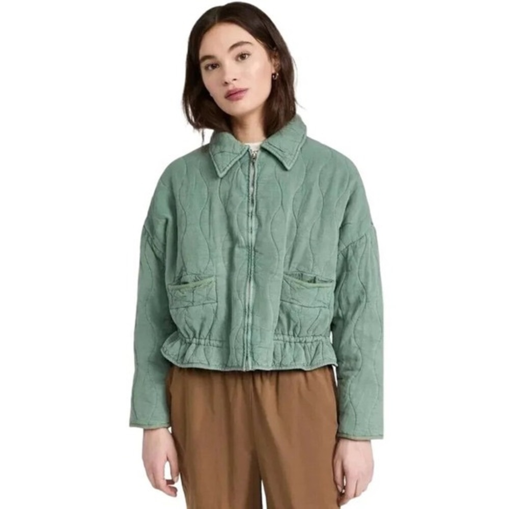 BLANKNYC quilted zip cotton jacket